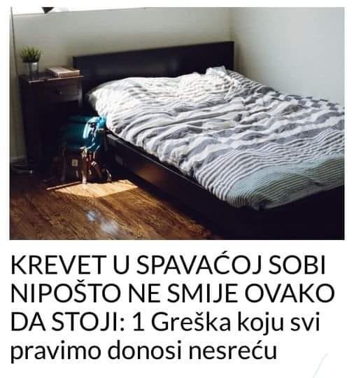 KREVET U SPAVAĆOJ SOBI NIPOŠTO NE SMIJE OVAKO DA STOJI: 1 Greška koju svi pravimo donosi nesreću
