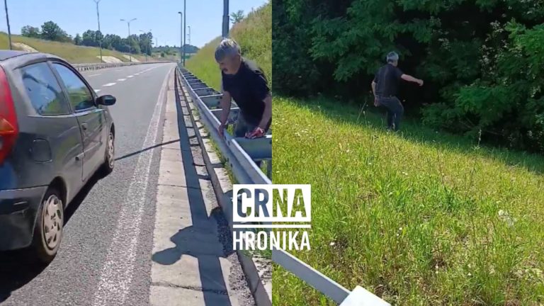 (VIDEO) Muškarac prisiljen da pokupi smeće koje je bacio iz auta