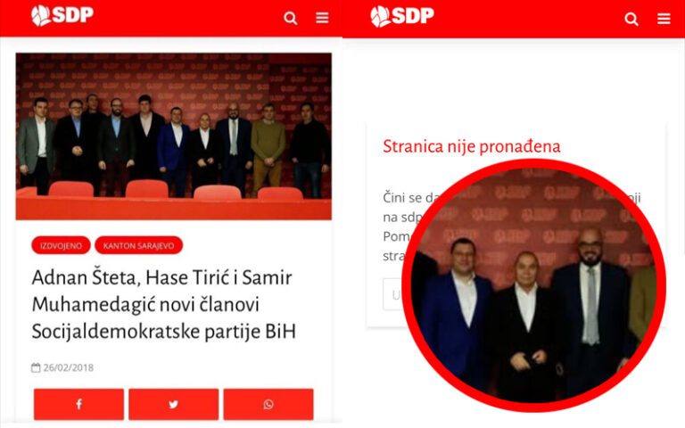 SDP sa web stranice obrisao vijest da im je Hase Tirić novi član stranke
